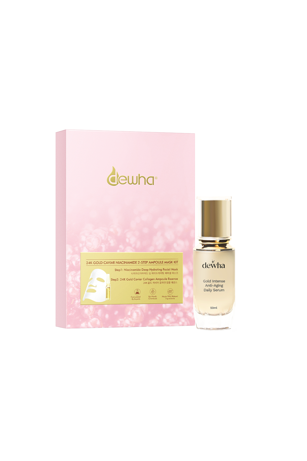 24K Gold Ampoule Mask & Serum Set