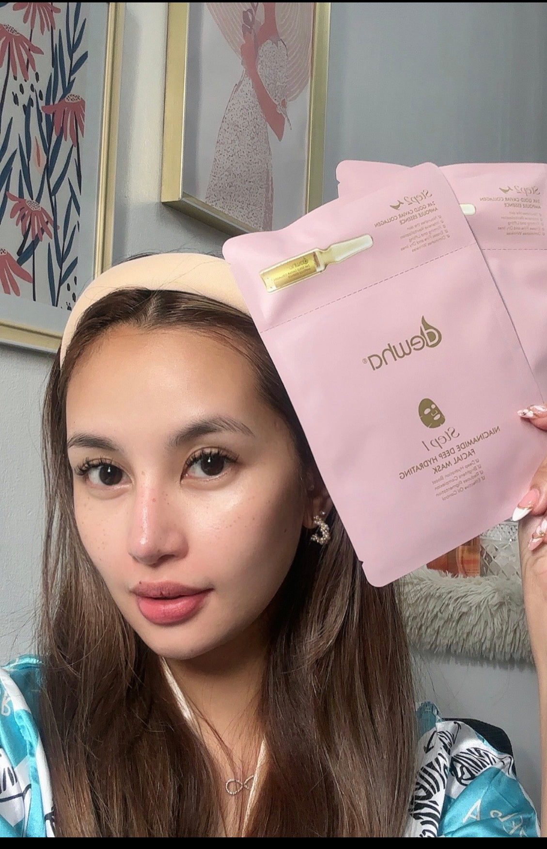 Modenzas 24K Gold Caviar Niacinamide 2-step Ampoule Mask Kit (5 sheets) - Modenzas