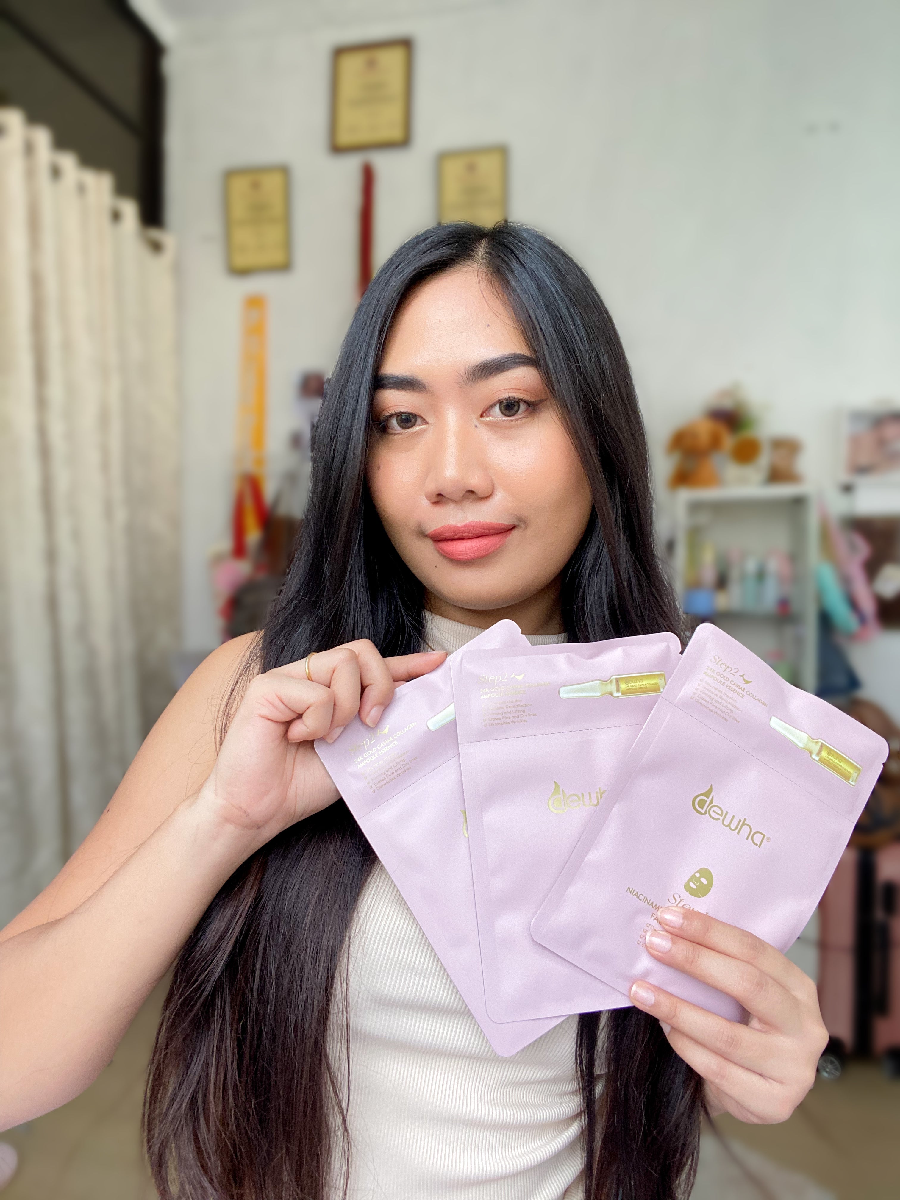 Modenzas 24K Gold Caviar Niacinamide 2-step Ampoule Mask Kit (5 sheets) - Modenzas
